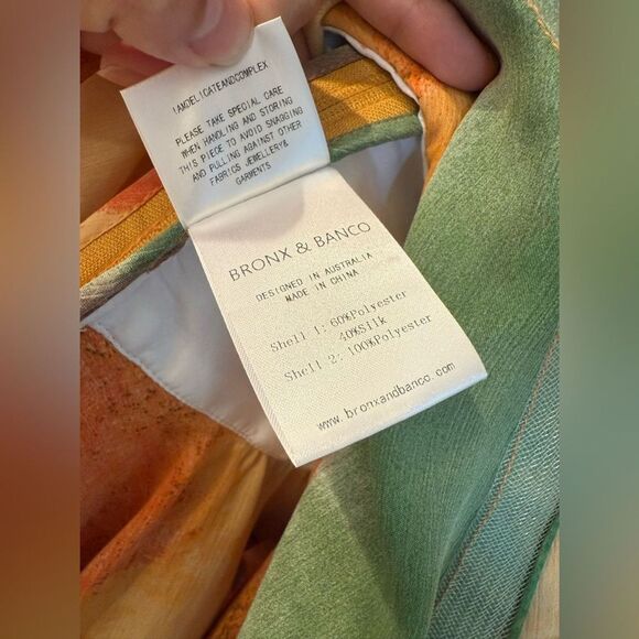 NWOT BRONX AND BANCO Bedouin Horizon Mini Dress  in orange - Picture 15 of 16